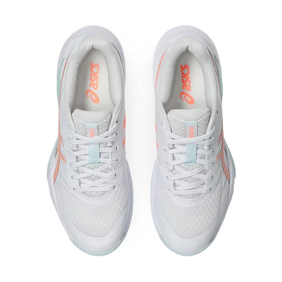 Asics Gel Tactic 12 Womens Squash Shoe White/Bright Sunstone